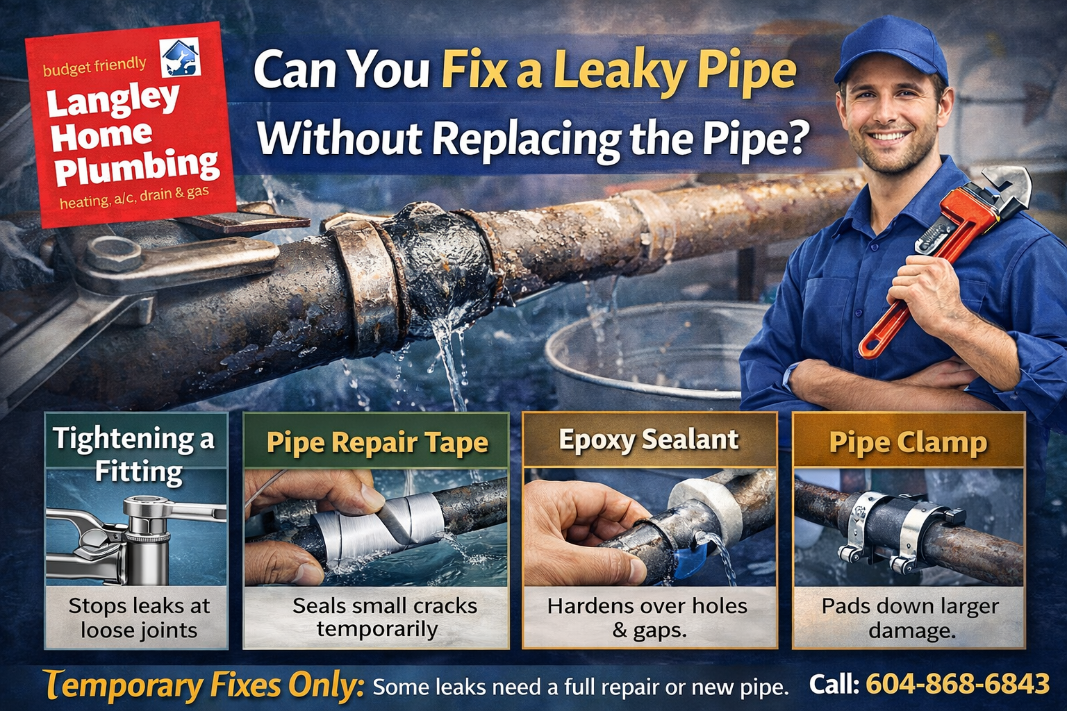 Can You Fix a Leaky Pipe Without Replacing the Pipe?