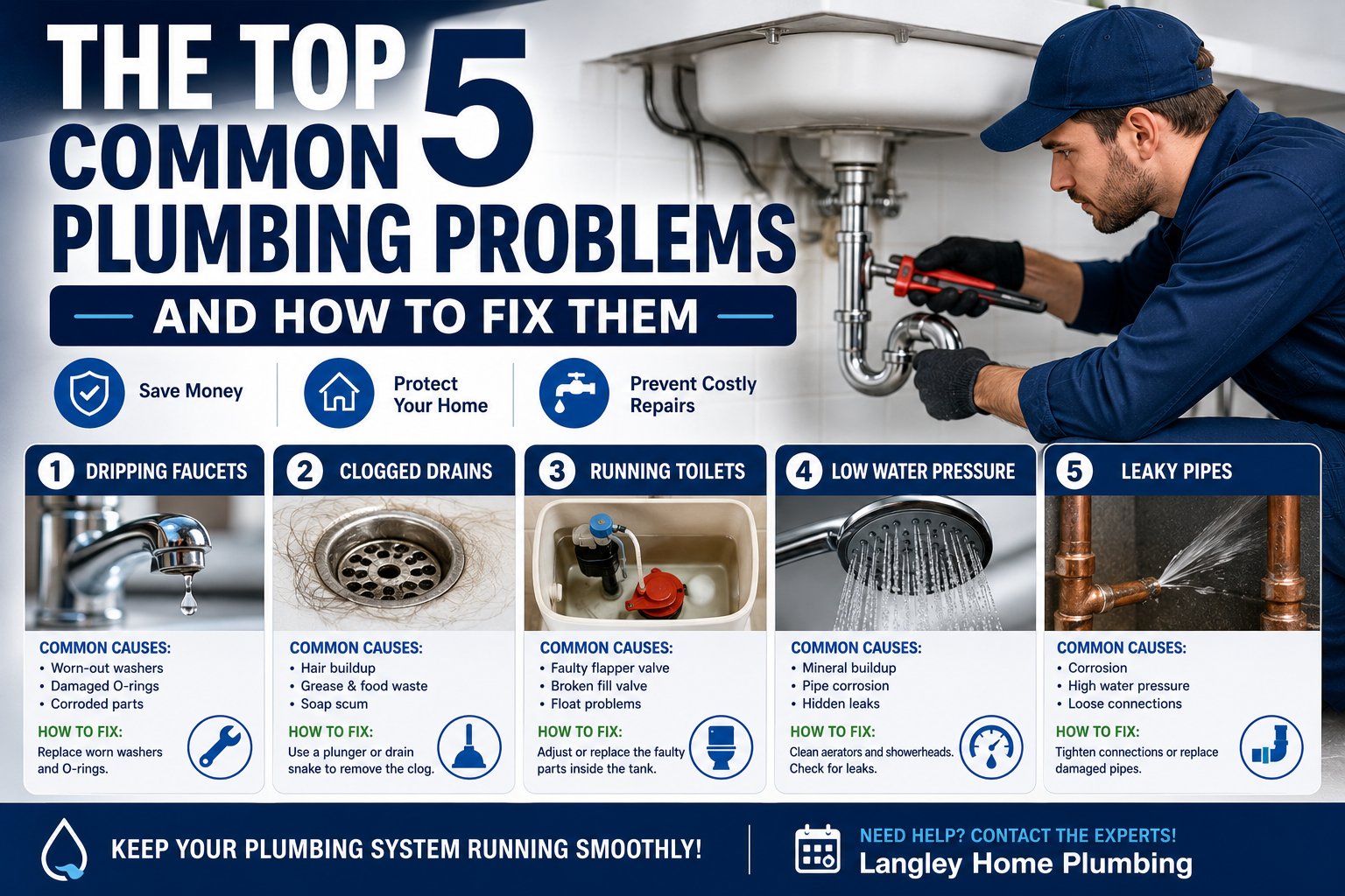 The Top 5 Common Plumbing Problems and How to Fix Them